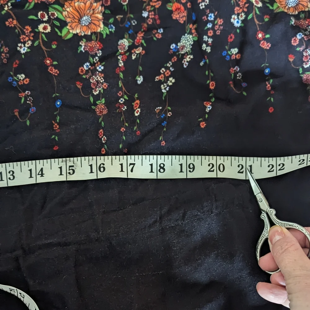 5 In A Bumdle- Floral black coverup/summer dress M